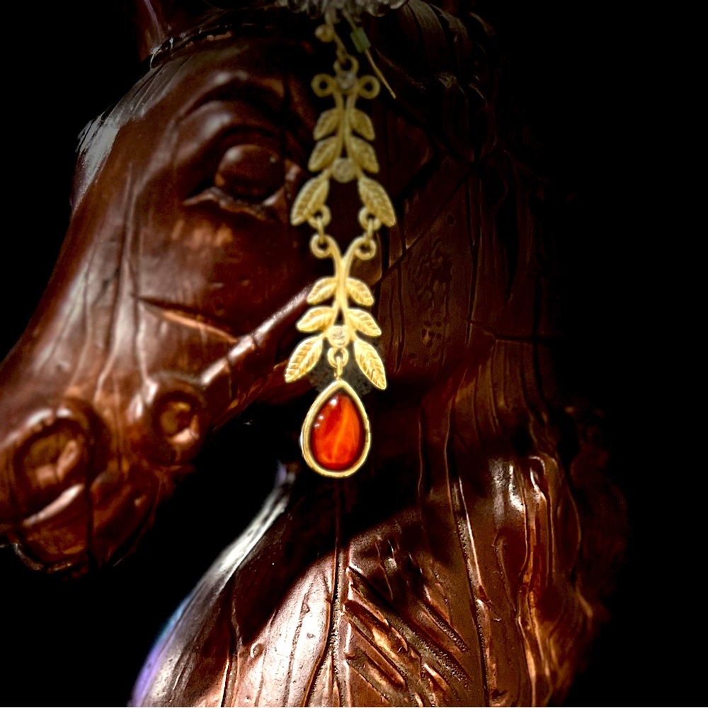 GOLDTONE Chandelier Style Design Earrings.